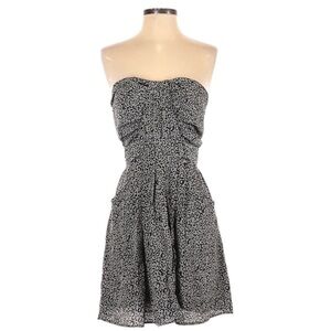 2/$30 Charlie Jade - Silk Gray Strapless Animal Print Mini Dress
